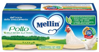 MELLIN OMOGENEIZZATO POLLO 2X120 G - farmasconti.eu