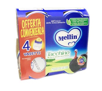 MELLIN OMOGENEIZZATO TACCHINO 4X80 G - farmasconti.eu