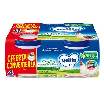 MELLIN OMOGENEIZZATO POLLO 4X80 G - farmasconti.eu
