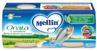 MELLIN OMOGENEIZZATO ORATA 2X80 G - farmasconti.eu