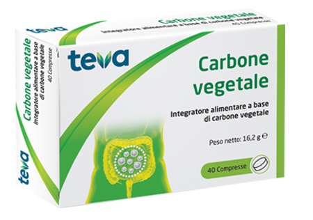 CARBONE VEGETALE TEVA 40 COMPRESSE 16,2 G - farmasconti.eu