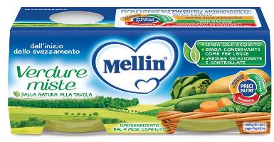MELLIN OMOGENEIZZATO VERDURE MISTE 2 X 80 G - farmasconti.eu