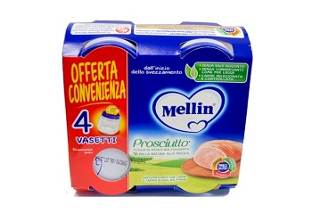 MELLIN OMOGENEIZZATO PROSCIUTTO 4 X 80G - farmasconti.eu