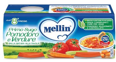MELLIN PRIMO SUGO POMODORO E VERDURE 2 VASETTI DA 80 G - farmasconti.eu