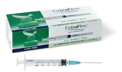 SIRINGA IPODERMICA EXTRAFINE 2,5 CC G23 0,60X30 10 PEZZI - farmasconti.eu