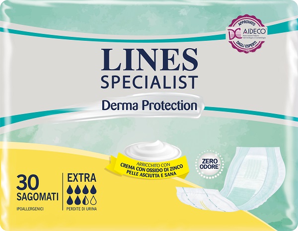 LINES SPECIALIST DERM PANNOLONE SAGOMATO EXTRA 30 PEZZI - farmasconti.eu
