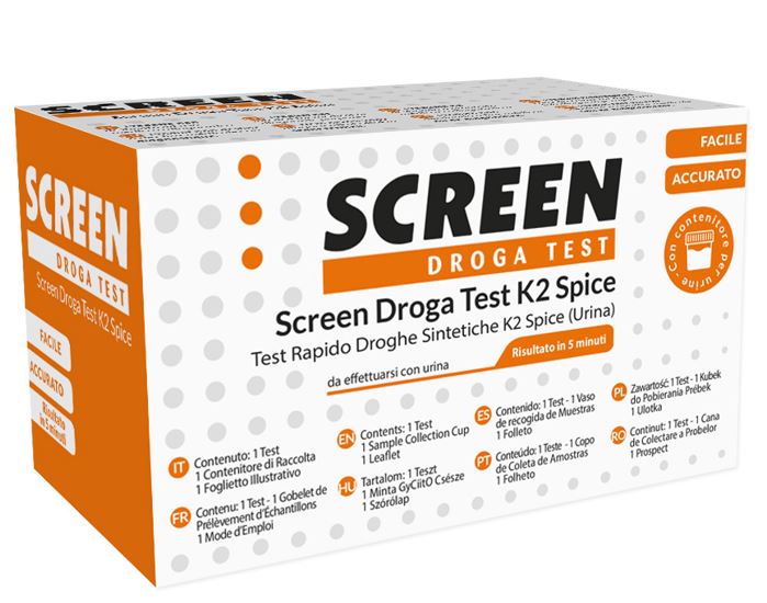 SCREEN DROGA TEST K2 SPICE/URINA TEST ANTIDROGA CON CONTENITORE URINA - farmasconti.eu