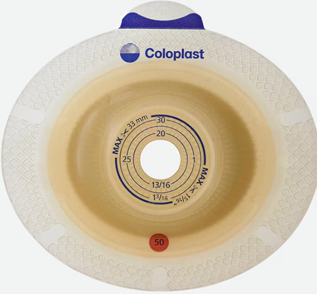 PLACCA PER UROSTOMIA SISTEMA A 2 PEZZI SENSURA XPRO CONVEX LIGHT FORO RITAGLIABILE 15-23MM FLANGIA 40MM 5 PEZZI - farmasconti.eu