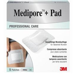 MEDICAZIONE MEDIPORE+PAD 5X7,2CM 5PEZZI - farmasconti.eu
