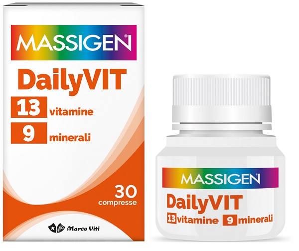 MASSIGEN DAILYVIT 12 VITAMINE 11 MINERALI 30 COMPRESSE RIVESTITE - farmasconti.eu