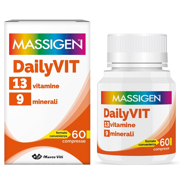MASSIGEN DAILYVIT 12 VITAMINE 11 MINERALI 60 COMPRESSE RIVESTITE - farmasconti.eu