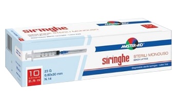 SIRINGA PER VENIPUNTURA MASTER-AID 2,5 ML 10 GAUGE 23 PEZZI - farmasconti.eu