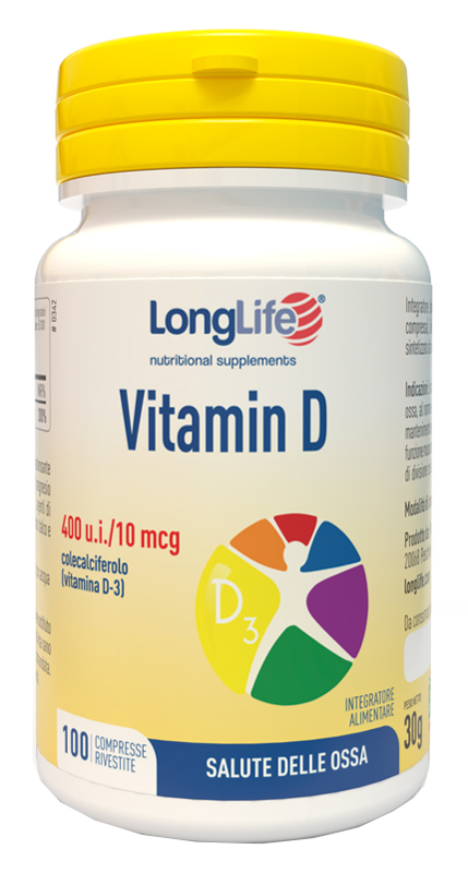 LONGLIFE VITAMIN D 400UI 100 COMPRESSE RIVESTITE - farmasconti.eu