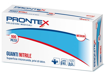 PRONTEX GUANTO IN NITRILE SENZA POLVERE M 7/8 100 PEZZI - farmasconti.eu