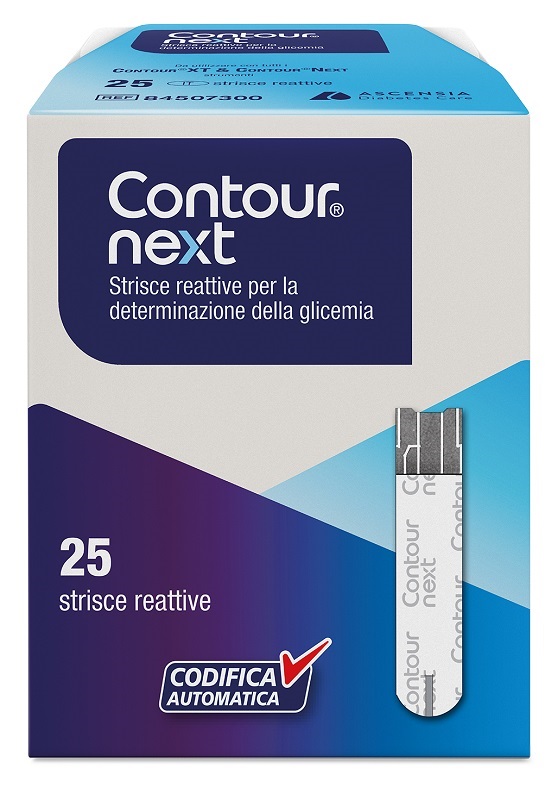 STRISCE MISURAZIONE GLICEMIA CONTOUR NEXT 25 PEZZI - farmasconti.eu