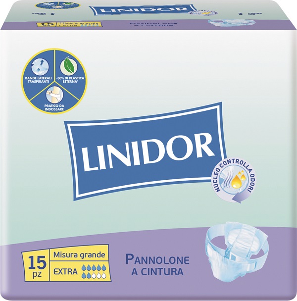 PANNOLONE LINIDOR A CINTURA EXTRA MISURA GRANDE 15 PEZZI - farmasconti.eu