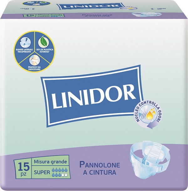 PANNOLONE LINIDOR PERFECT CARE SUPER A CINTURA MG 15 PEZZI - farmasconti.eu