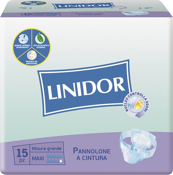 PANNOLONE LINIDOR A CINTURA MAXI MISURA GRANDE 15 PEZZI - farmasconti.eu