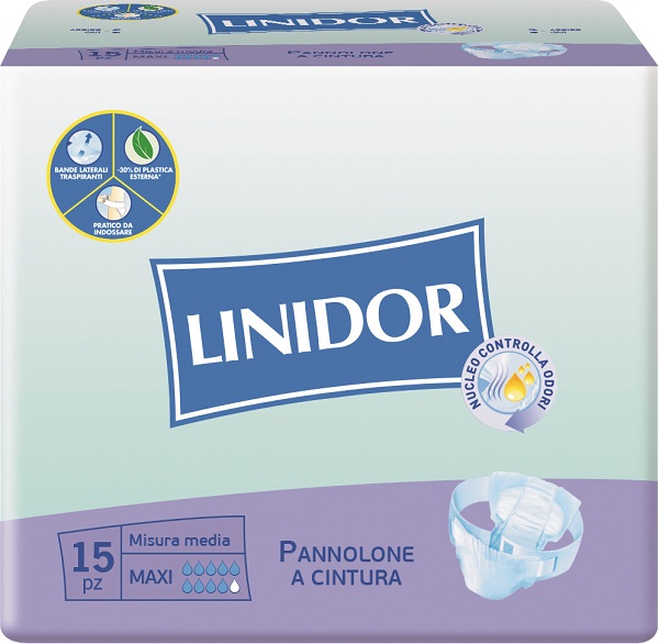 PANNOLONE LINIDOR A CINTURA MAXI MISURA MEDIA 15 PEZZI - farmasconti.eu