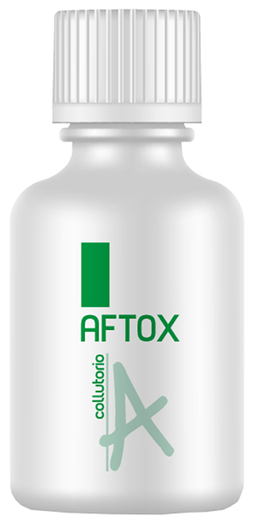 AFTOX COLLUTORIO FLACONE BIANCO, CON TAPPO E MISURINO DISPOSITIVO MEDICO INDICATO IN TUTTE LE LESIONI DEL CAVO ORALE E NEI PROCESSI INFIAMMATORI CORRELATI 100 ML 1 PEZZO - farmasconti.eu