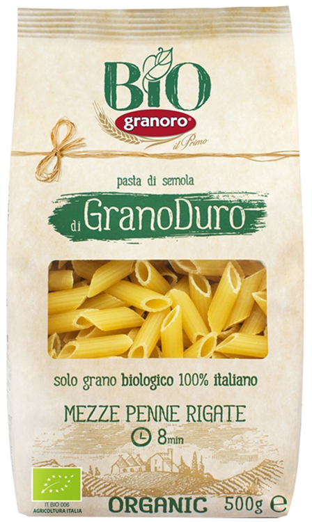 BIOLOGICA GRANORO MEZZE PENNE RIGATE 500 G - farmasconti.eu