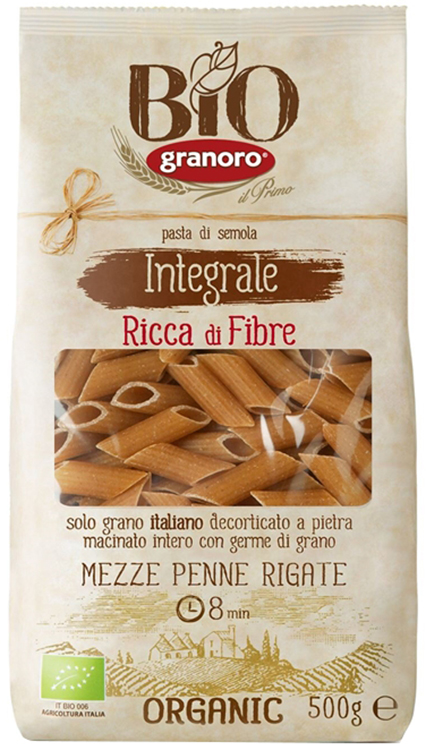 BIOLOGICA INTEGRALE GRANORO MEZZE PENNE RIGATE 500 G - farmasconti.eu