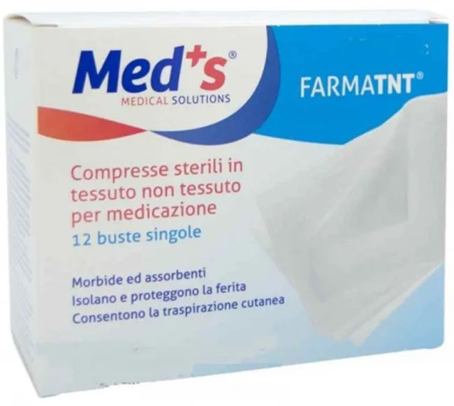 GARZA COMPRESSA MEDS TESSUTO NON TESSUTO PEEL OPEN 10X10CM 12 PEZZI - farmasconti.eu
