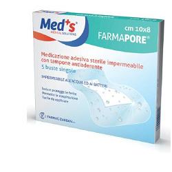 MEDICAZIONE MEDS PORE ADESIVA IMPERMEABILE 10X12CM 5 PEZZI - farmasconti.eu