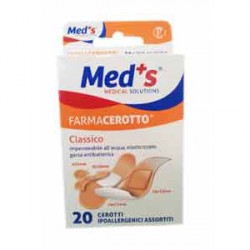CEROTTO MEDS STRIP POLIURETANO IPOALLERGENICO CLASSICO ASSORTITI 20 PEZZI - farmasconti.eu