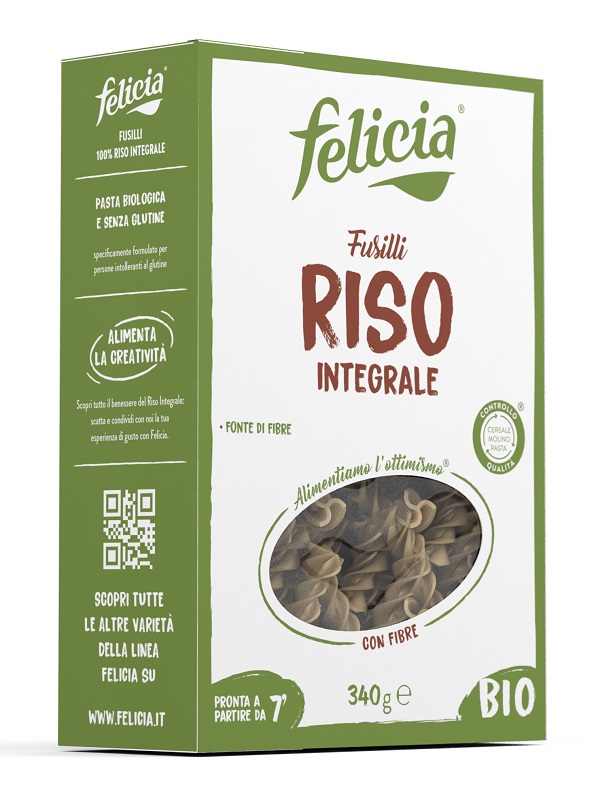 FELICIA BIO RISO INTEGRALE FUSILLI 340 G - farmasconti.eu