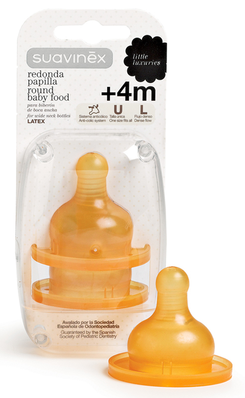 SUAVINEX LITTLE LUXURIES TETTARELLA IN LATTICE PER PAPPA +4 MESI 2 PEZZI - farmasconti.eu