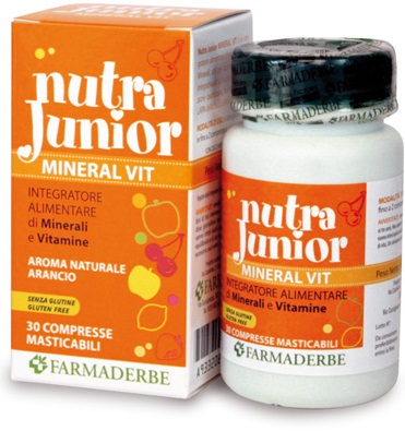 NUTRA JUNIOR MINERAL VITAMINE 30 COMPRESSE 45 G - farmasconti.eu