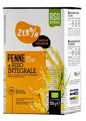 ZERO% GLUTINE PENNE DI RISO INTEGRALE SENZA GLUTINE BIO 500 G - farmasconti.eu