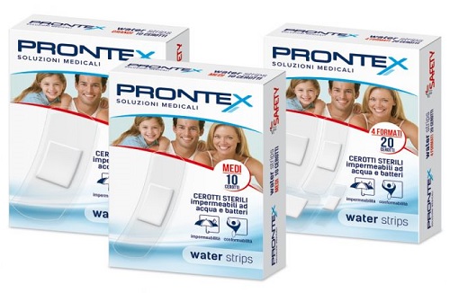 CEROTTO PRONTEX WATER STRIPS ASSORTITO 20 PEZZI - farmasconti.eu