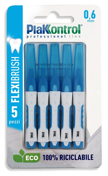 PLAKKONTROL SCOVOLINO INTERDENTALE FLEXI BRUSH06 BLISTER 5 PEZZI - farmasconti.eu