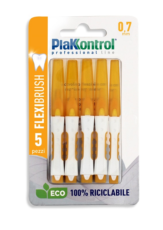 PLAKKONTROL SCOVOLINO INTERDENTALE FLEXI BRUSH07 BLISTER 5 PEZZI - farmasconti.eu