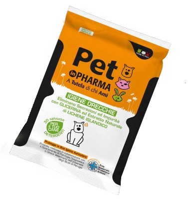 PET IN PHARMA SALVIETTINE ORECCHIE CANE 30 PEZZI - farmasconti.eu