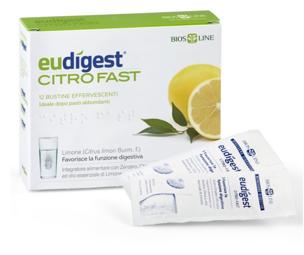 BIOSLINE EUDIGEST CITRO FAST 12 BUSTINE EFFERVESCENTI - farmasconti.eu