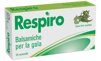 CARAMELLE BALSAMICHE PER LA GOLA RESPIRO GUSTO FORTE EUCALIPTO 24 PEZZI - farmasconti.eu
