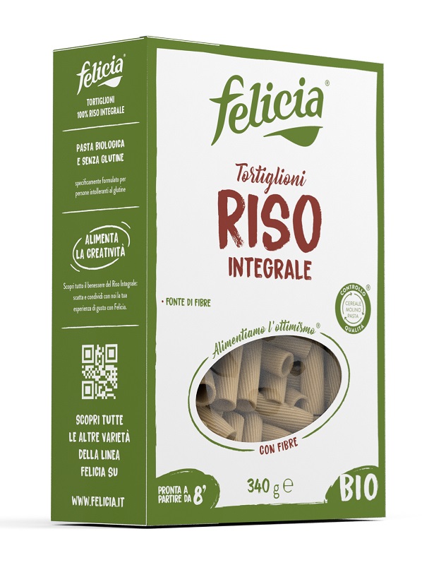 FELICIA BIO RISO INTEGRALE TORTIGLIONI 340 G - farmasconti.eu