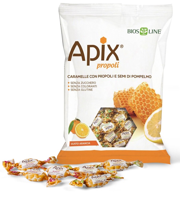 APIX PROPOLI CARAMELLA ARANCIA 50 G BIOSLINE - farmasconti.eu