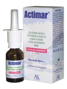 ACTIMAR SOLUZIONE NASALE SPRAY SALINA 3% CON ACIDO IALURONICO + MSM 20 ML CON EROGATORE - farmasconti.eu