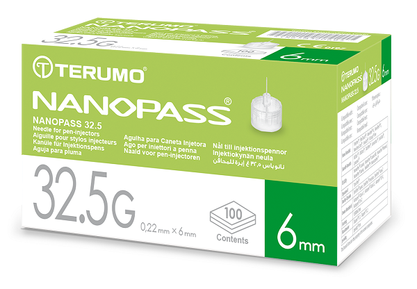 AGO PER PENNA DA INSULINA NANOPASS 32,5 GAUGE LUNGHEZZA 6 MM 100 PEZZI - farmasconti.eu