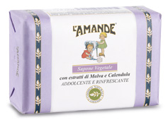 L'AMANDE MARSEILLE SAPONE VEGETALE MALVA/CALENDULA 200 G - farmasconti.eu
