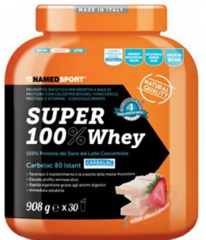 SUPER100% WHEY SMOOTH WHITE CHOCO/STRAWBERRY 908 G - farmasconti.eu