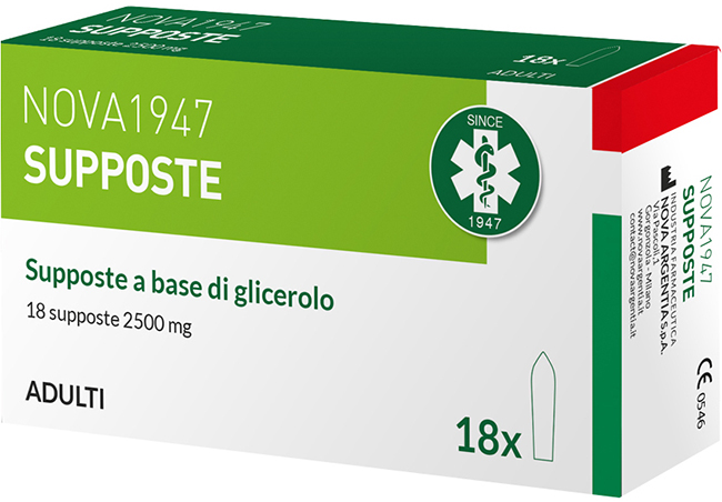NOVA1947 GLICEROLO 2500MG SUPPOSTE ADULTI 18 PEZZI - farmasconti.eu