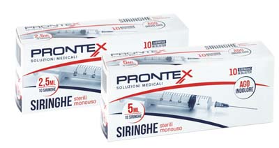 SIRINGA PRONTEX 5 ML AGO IND 10 PEZZI - farmasconti.eu