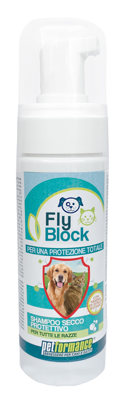 PETFORMANCE FLYBLOCK SHAMPOO SECCO CANI/GATTI 150 ML - farmasconti.eu