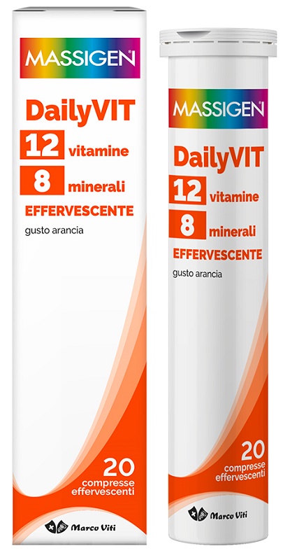 MASSIGEN DAILYVIT 12 VITAMINE 8 MINERALI EFFERVESCENTE 20 COMPRESSE - farmasconti.eu
