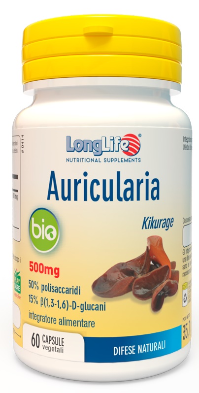 LONGLIFE AURICULARIA BIO 60 CAPSULE - farmasconti.eu
